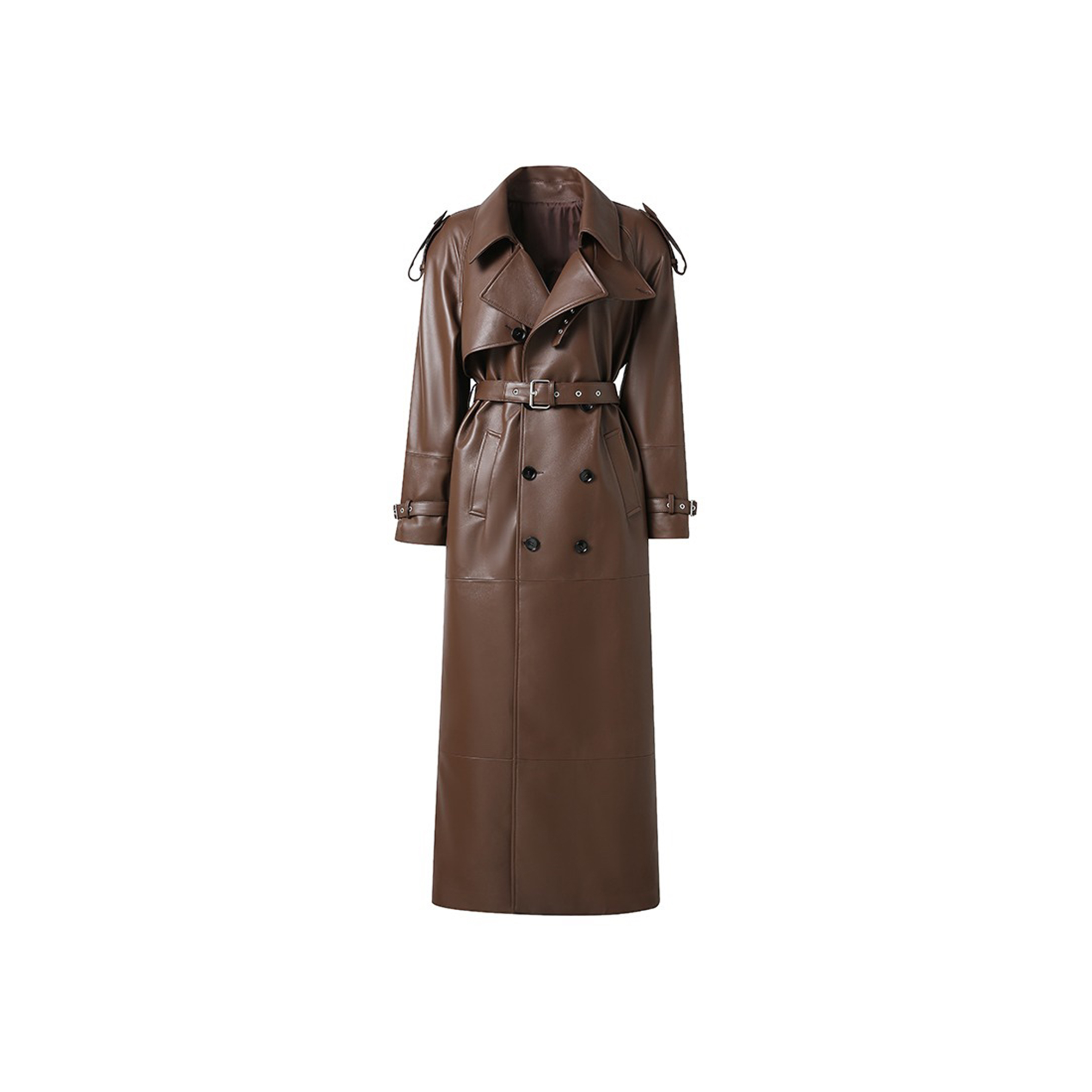 YSL BELLAMY LEATHER COAT 